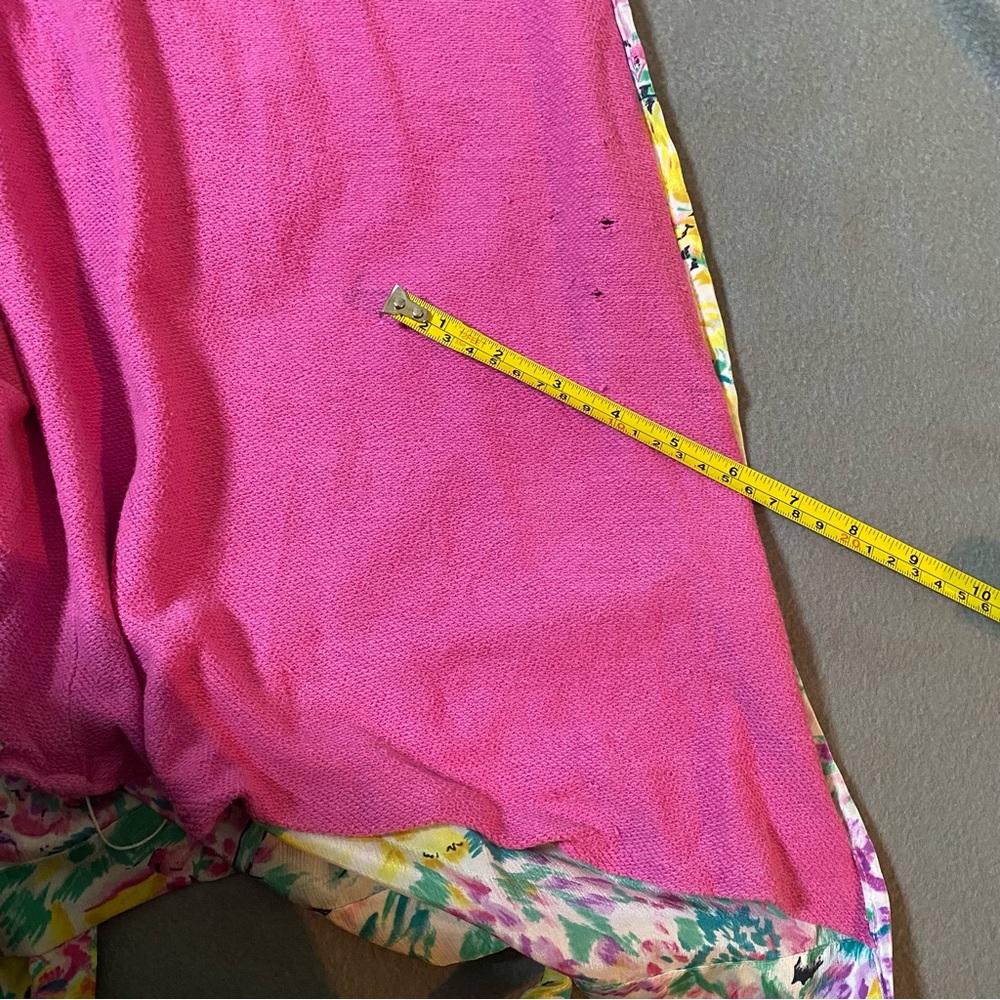Vtg Victorias Secret Bathrobe One Size Pink Floral Terry Lined Gold Label *FLAWS - Picture 12 of 16